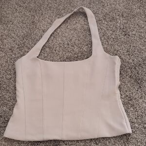 Supre Cream Corset Halter Top